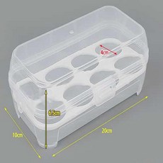 물결샵 휴대용 계란 보관 케이스 다용도 캠핑 피크닉 잡화 안전 트레이 주방 여행 사고, 4구, 1개