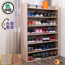 BuyJM低甲醛開放式六層大收納鞋櫃(寬81公分)鞋架 工業風收納櫃 多層置物架, 漂流木, 1