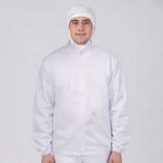 MD-1026P 모던위생복 식품위생복 HACCP 공용상의 스판 면혼방 20수 사계절용, 1개, 화이트