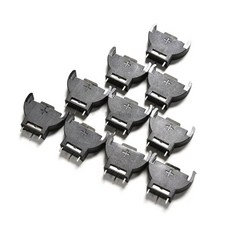 10PCS 검은 수직 배터리 코인 H7JF CR2032 플라스틱 상자 3V 반원형 케이스 소켓 홀더 2032, 1개입