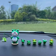 자동차 꾸미기 개구리8p세트 피규어 인형 차량용 악세dud6+6ywM