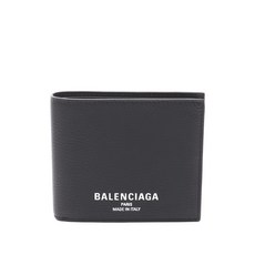 발렌시아가 중고 스퀘어 폴드 코인 레더 지갑