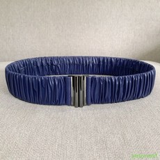 여성용 심플 주름 패딩 벨트 컬러 스판 겨울 허리띠