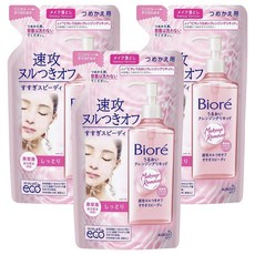 비오레 메이크업 리무버 모이스트 클렌징 리퀴드 리필용, 210ml, 3개