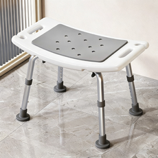 샤워스툴 다기능 노약자 욕실의자 높이조절 미끄럼방지 안전 내구성 강화, 1개, 화이트