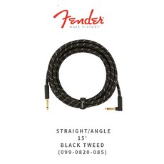 펜더 베이스 일렉 기타케이블 트위드 4.5m, 1개, BLACK TWEED (ang  / str)