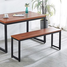 빈티지 벤치 의자 카페 식탁 레트로 체어 2인, 멀바우벤치의자 (YWC2086-BK)