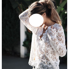 시스루 비키니 커버업 레이스 비치웨어 가디건 셔츠