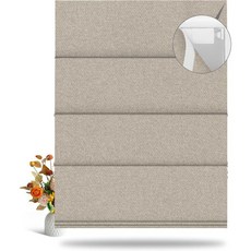 베리사 노툴 노드릴 블랙아웃 로만 셰이드 윈도우용 린넨 로만 블라인드 룸 암막 셰이드 내리기 창문 셰이드 가정용 사무실용 설치 간편 맞춤 제작