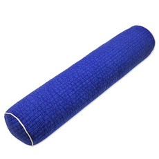 폴랑 메밀 목침베개 피그먼트 커버 거북목 일자목 원형 경추베개, 블루