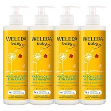 [2+2] 벨레다 베이비 카렌듈라 샴푸 앤 바디 워시, 4개, 400ml