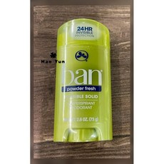 Ban 盼 止汗除臭體香膏 2.6oz/73g 旋轉式, 1個, 藍膏（ 爽身粉味）2028.03