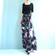 스커트 우아한 사이즈 플러스 여성 메쉬 공연복 연습복 댄스복 플리츠