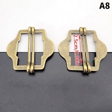 세트 조끼용 금속 2 슬라이드 버클 어깨 가죽 스트랩 조정 직사각형 3 개, 06 A8, 1개