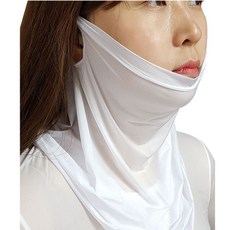 [화이트크라운골프] 착용하지 않은 것처럼 얇고 시원한 초경량 멀티 마스크(남 여공용), 냉감마스크(화이트)