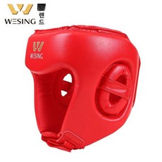 무에타이 헤드기어 태권도 입문자용 권투 탈부착, S, 레드 PU, 1개