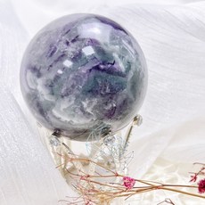 мσσи_нασ 藍99 藍紫漸層螢石球 5.3公分絲綢星球感擺飾