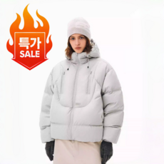 ZAJA남녀 공용 겨울 도톰 하이넥 더블 집업 아우터 숏 패딩오리털 패딩