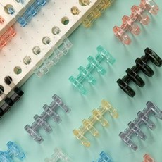 다이어리 제본 연결 고리 투명 플라스틱 속지 추가 분리 결합 문구 사무용품, 1개, 상세페이지 참조
