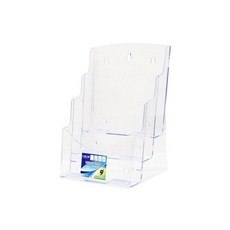 테이블 스탠드 카달로그 꽂이 (3단 A5)/홍보물/잡지/아크릴/진열대/엽서/리플렛/케이스/안내/팜플렛/병원, 테이블 스탠드 카달로그 꽂이 (3단 A5)/홍보물/잡지