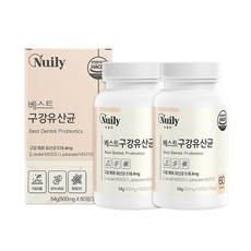 뉴일리 구강관리 베스트 구강유산균 900mgx60정 2박스 2개월분, 900mg