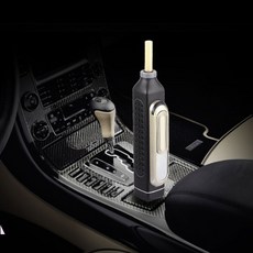 USB 충전식 라이터 일체형 휴대용 담배대 홀더 담뱃재 재떨이 담배꽃이 집게 손잡이, PT034실버, 1개