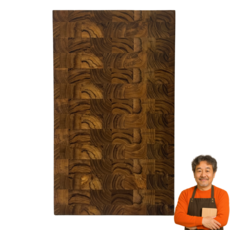 [사은품증정] 진공포장 최상급 엔드그레인 도마 대형, 1개, 브라운