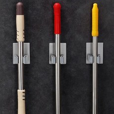 무타공 스테인레스 밀대걸이 빗자루 우산꽂이 후크, 1, 스텐 밀대홀더