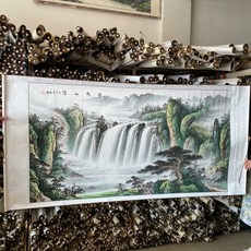 國畫山水畫 2米x1米卷軸裝裱, 參考詳情頁