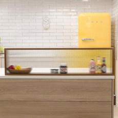 핀란디아 로엔 주방 유리 파티션 칸막이, 월넛