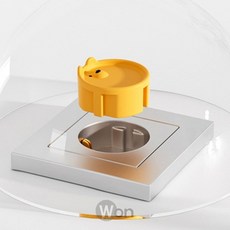 원마켓 곰돌이 콘센트 구멍 덮개 홀커버, 까망, 1개, 까망