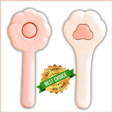 OKO 반려동물 강아지 고양이 빗 원터치 브러쉬 온가온, 2개, 플라워핑크 1개 + 화이트핑크 1개