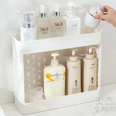 Itsok 세탁실틈새선반 틈새트롤리 2단 폭좁은수납장, 스텔라선반 (2단 슬림형)