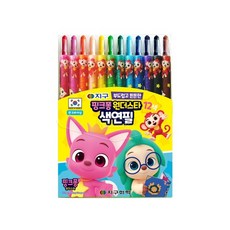 지구화학 핑크퐁 원더스타 색연필 12색|핑크퐁 24색, 핑크퐁 원더스타 색연필 12색, 12색