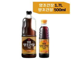 양조간장 1.7L 샘표간장 500ml 한식요리 총2개 볶음 업소용
