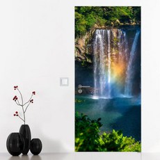 아트박스/꾸밈 da361-제주도천지연폭포_현관문시트지, 본품