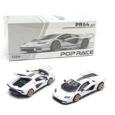 Diecast Collectibles 모델 자동차 팝 레이스 1:64 람보르기니 카운타치 LPI 800-4 (화이트) PR640117과 호환