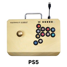 VARMILO KASSAI PS5街機搖桿 格鬥遊戲控制器 高質感金屬外殼 多平台相容, 流光金PS5, 1個