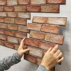 [실버미어] 인테리어 파벽돌 폼블럭 시트지 단열벽지 30cmX30cm
