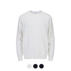 앤드지 잔조직 라운드넥 베이직 니트_BZD3ER1101 363632