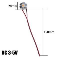 호환 1W 3W LED 구슬 빛 플레이트 DC3-5V/6-12V/12-24V 드라이브 무료 칩 배터리 광원 보드 DIY 전구 15cm, [01] DC 3-5V, [02] 3W, [10] Yellow 595nm, 02 3W_10 Yellow 595nm