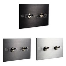 JYE中一 月光工業風搖頭系列開關插座1 新款上市, 1個, 二切,黑