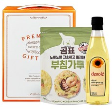 [제프몰] 부침가루510g+해바라기유500ml 식용유세트 추석선물세트, 1세트