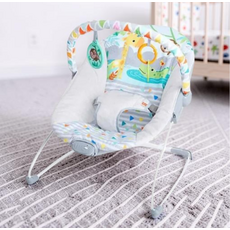 수동 바운서 흔들 침대 의자 신생아 요람 아기 용품 진동 사파리, 1개