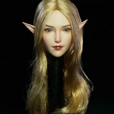 슈퍼 덕 스케일 엘프 귀 스컬프팅 모델 군인 밝은 피부 액션 피규어 바디 인형, 1개, 1. SDH021A