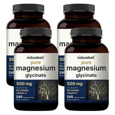 NatureBell 네이처벨 마그네슘 글리시네이트 500mg 240정, 4개