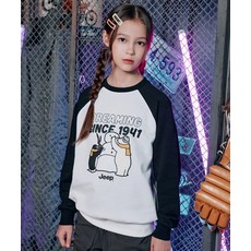 지프 JEEP JEEPKIDS 스노우맨 투톤 맨투맨KQ5TSU813WH 385995