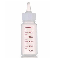 狗狗奶瓶仿生防嗆奶瓶新生幼犬幼貓矽膠玻璃喝奶可視刻度寵物奶瓶, 1個, 塑膠基本款60ml