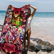 애니메이션 비치 수영 타월 흡 수건 선물 여행 캠핑, 1개, A. z10