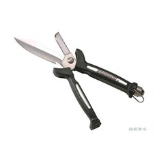 PROBLUE KN-27/27B 二合一剪刀式潛水刀, 水尖刀4.5英吋